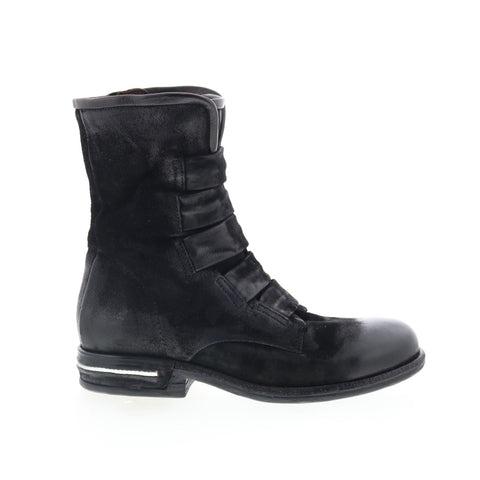 A.S. 98 Traver Womens Black Leather Zipper Casual Dress Boots
