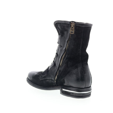 A.S. 98 Traver Womens Black Leather Zipper Casual Dress Boots