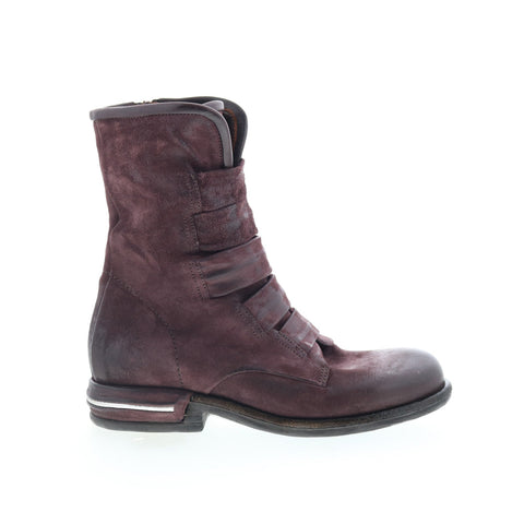 A.S. 98 Traver Womens Burgundy Suede Zipper Casual Dress Boots