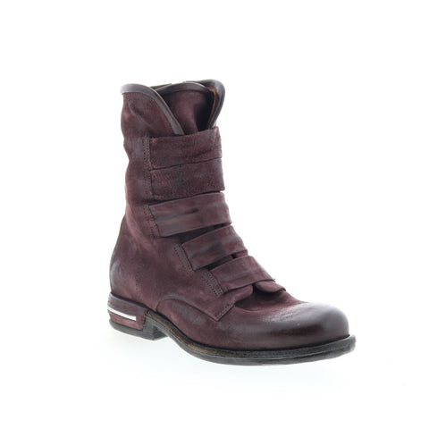 A.S. 98 Traver Womens Burgundy Suede Zipper Casual Dress Boots