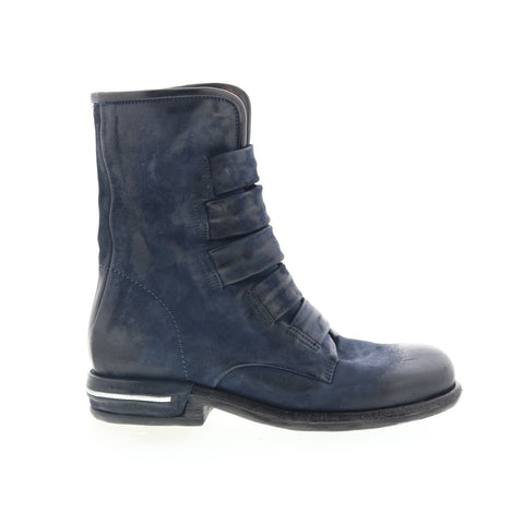 A.S. 98 Traver Womens Blue Leather Zipper Casual Dress Boots