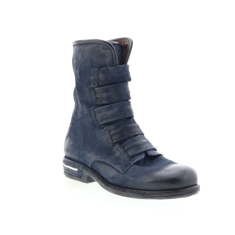 A.S. 98 Traver Womens Blue Leather Zipper Casual Dress Boots