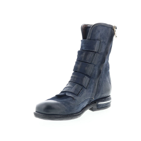 A.S. 98 Traver Womens Blue Leather Zipper Casual Dress Boots