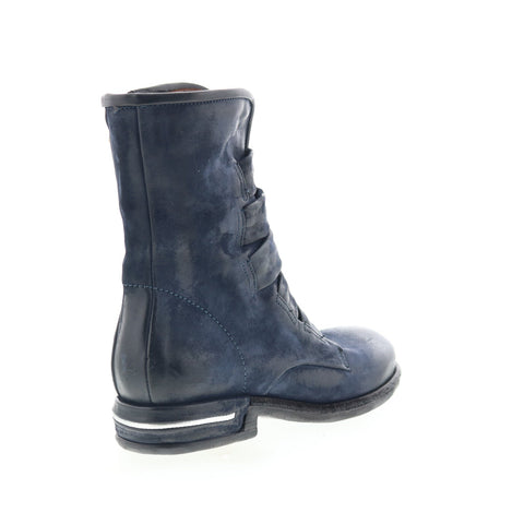 A.S. 98 Traver Womens Blue Leather Zipper Casual Dress Boots