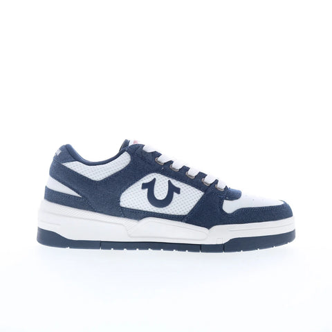 True Religion Travis Mens Blue Canvas Lace Up Lifestyle Sneakers Shoes
