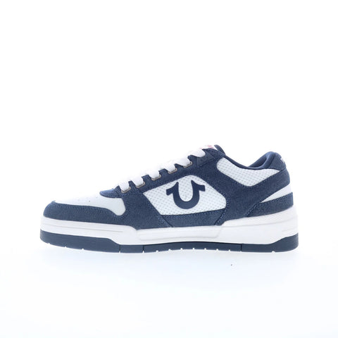 True Religion Travis Mens Blue Canvas Lace Up Lifestyle Sneakers Shoes