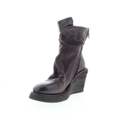 A.S. 98 Tremont Womens Brown Leather Zipper Casual Dress Boots