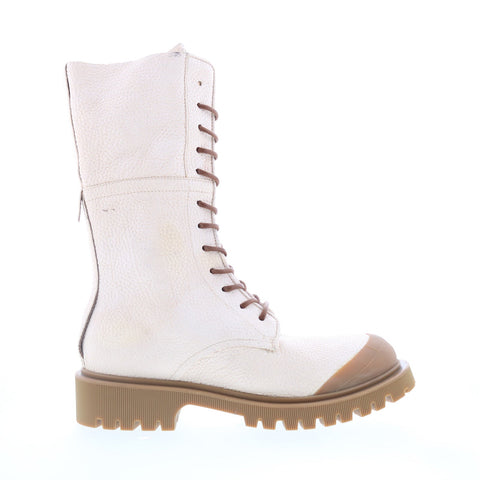 A.S. 98 Trevy Womens Beige Leather Zipper Casual Dress Boots