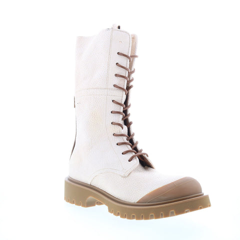 A.S. 98 Trevy Womens Beige Leather Zipper Casual Dress Boots
