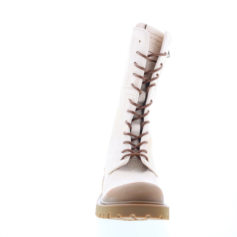 A.S. 98 Trevy Womens Beige Leather Zipper Casual Dress Boots