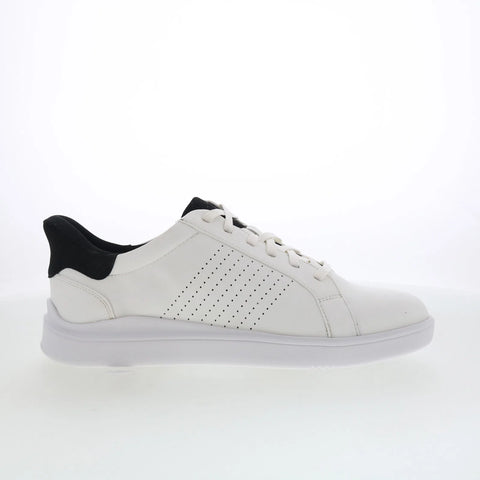 Rockport Tristen Lace Up Mens White Wide Leather Lifestyle Sneakers Shoes
