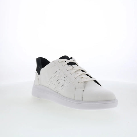 Rockport Tristen Lace Up Mens White Wide Leather Lifestyle Sneakers Shoes