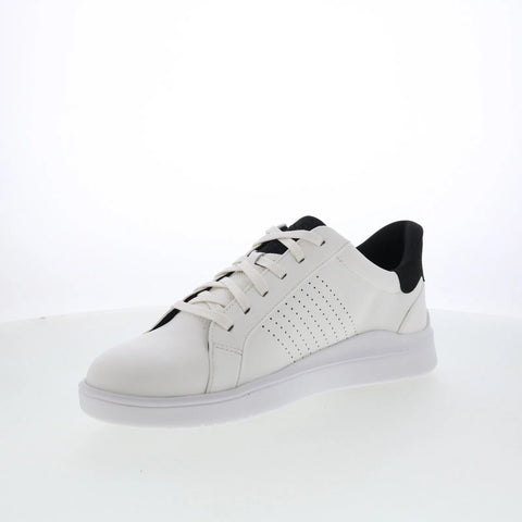 Rockport Tristen Lace Up Mens White Wide Leather Lifestyle Sneakers Shoes