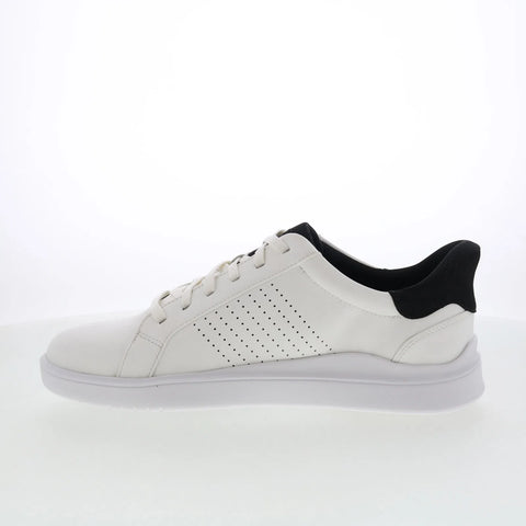 Rockport Tristen Lace Up Mens White Wide Leather Lifestyle Sneakers Shoes