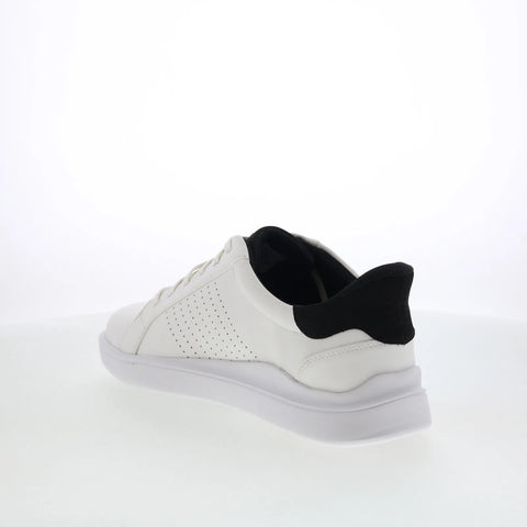 Rockport Tristen Lace Up Mens White Wide Leather Lifestyle Sneakers Shoes