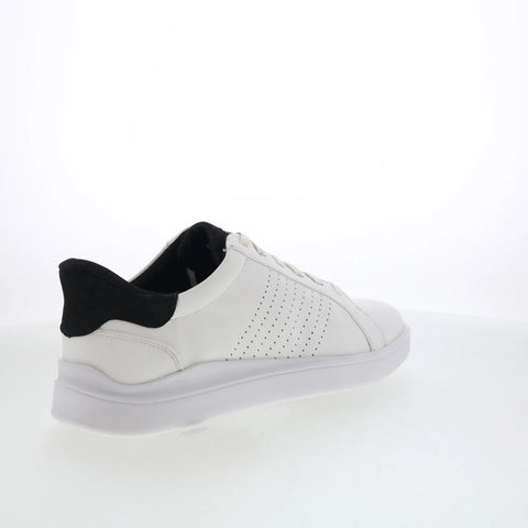 Rockport Tristen Lace Up Mens White Wide Leather Lifestyle Sneakers Shoes