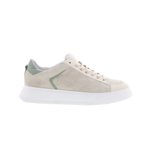 Miz Mooz Tristin Womens Beige Suede Lace Up Lifestyle Sneakers Shoes