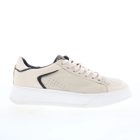 Miz Mooz Tristin Womens Beige Suede Lace Up Lifestyle Sneakers Shoes