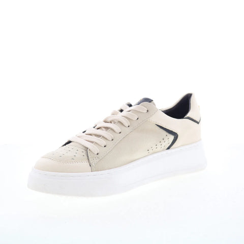 Miz Mooz Tristin Womens Beige Suede Lace Up Lifestyle Sneakers Shoes