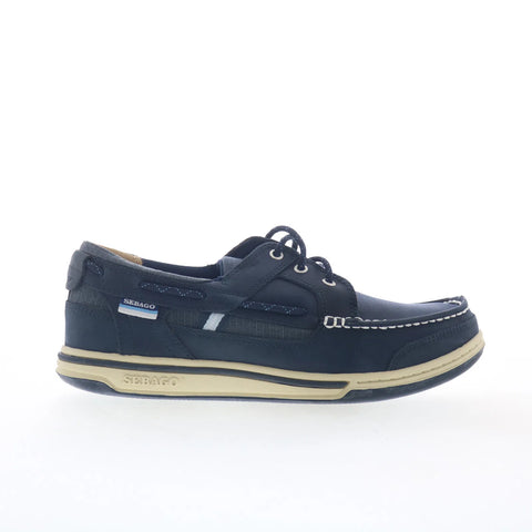 Sebago Triton Three Eyelets FGL Mens Blue Loafers & Slip Ons Boat Shoes