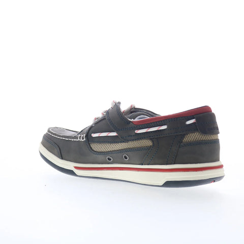 Sebago Triton Three Eyelets Nubuck Mens Gray Loafers & Slip Ons Boat Shoes
