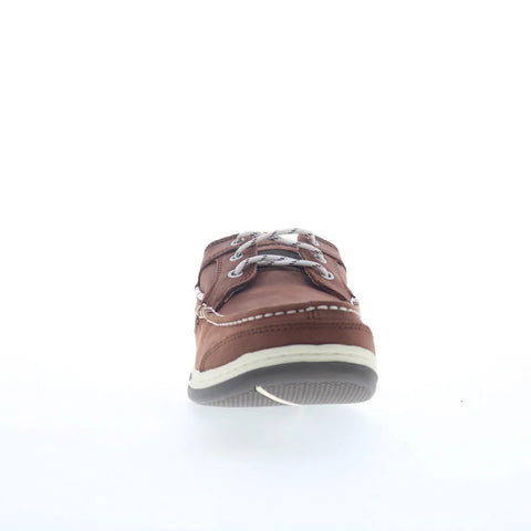Sebago Triton Three Eyelets Nubuck Mens Brown Loafers & Slip Ons Boat Shoes