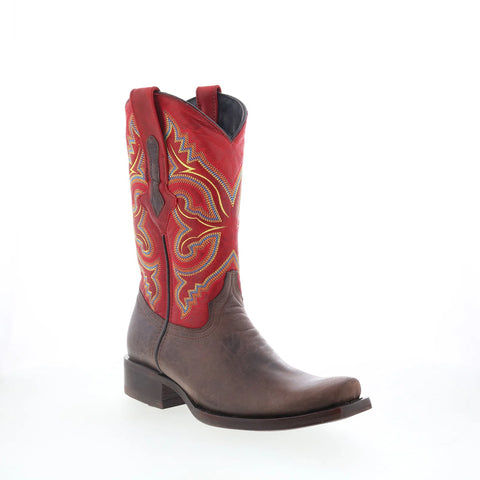 Dingo True Grit DI-141 Mens Brown Leather Pull On Cowboy Western Boots