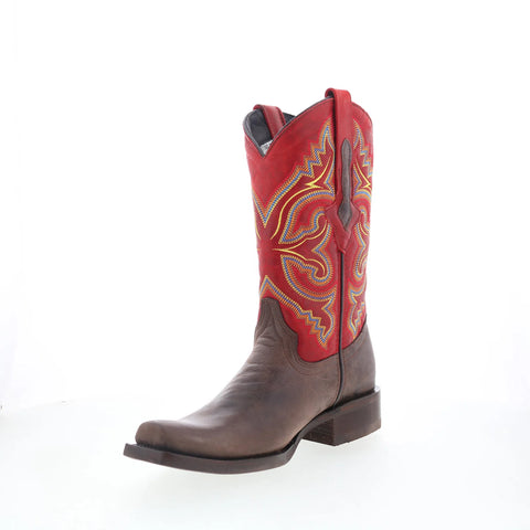 Dingo True Grit DI-141 Mens Brown Leather Pull On Cowboy Western Boots