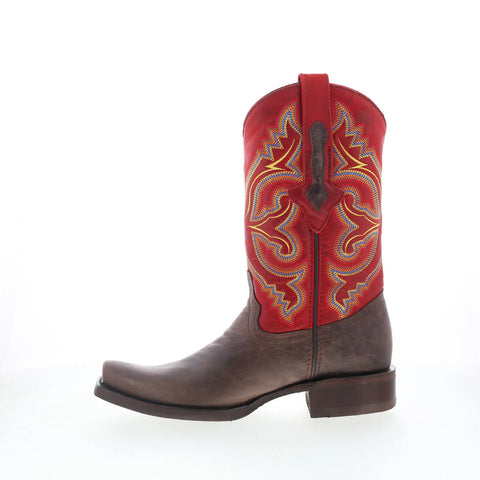 Dingo True Grit DI-141 Mens Brown Leather Pull On Cowboy Western Boots