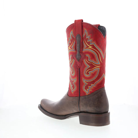 Dingo True Grit DI-141 Mens Brown Leather Pull On Cowboy Western Boots