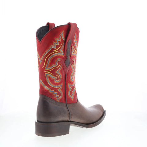 Dingo True Grit DI-141 Mens Brown Leather Pull On Cowboy Western Boots