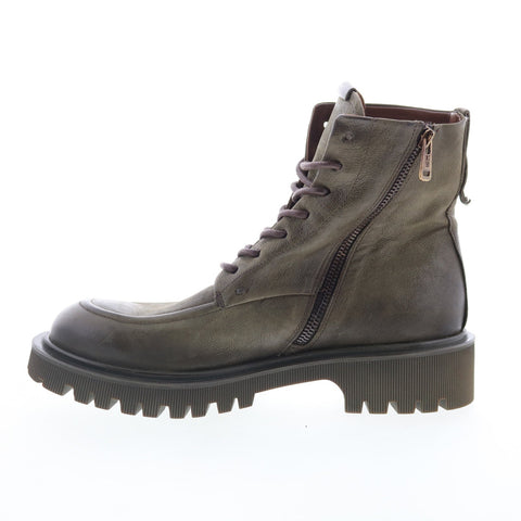 A.S. 98 Truett Womens Green Leather Lace Up Casual Dress Boots