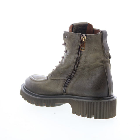 A.S. 98 Truett Womens Green Leather Lace Up Casual Dress Boots