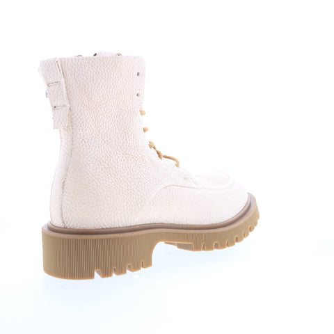 A.S. 98 Truett Womens White Leather Lace Up Casual Dress Boots