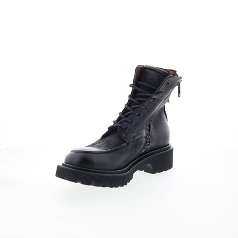 A.S. 98 Truett Womens Black Leather Zipper Casual Dress Boots