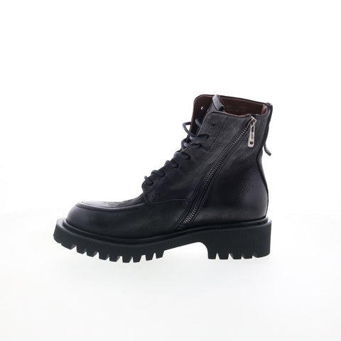 A.S. 98 Truett Womens Black Leather Zipper Casual Dress Boots