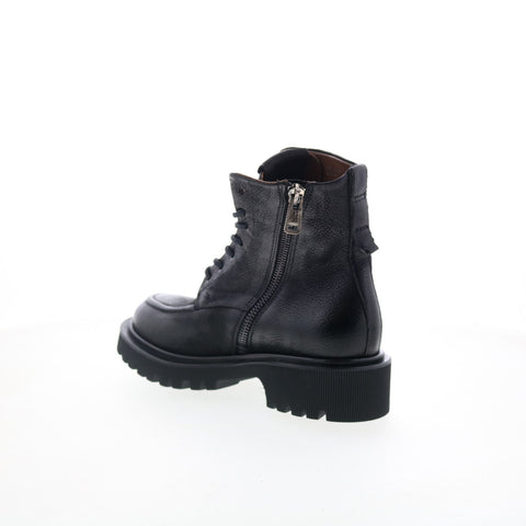 A.S. 98 Truett Womens Black Leather Zipper Casual Dress Boots