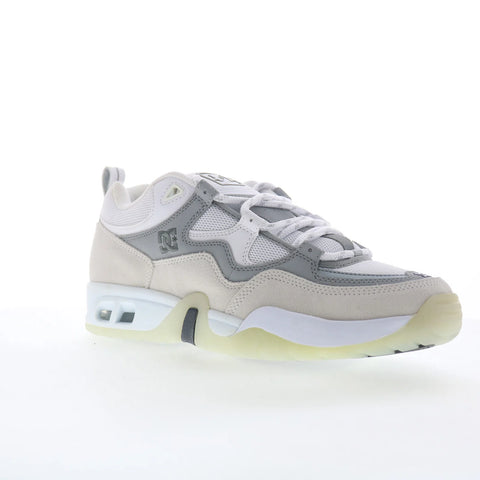 DC Truth OG ADYS100760-WGY Mens White Suede Skate Inspired Sneakers Shoes