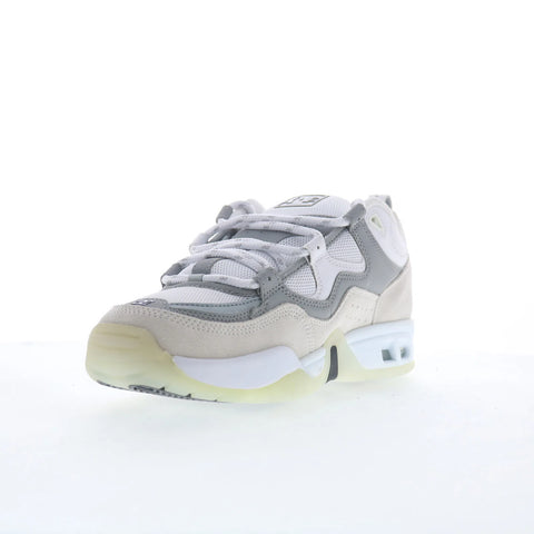 DC Truth OG ADYS100760-WGY Mens White Suede Skate Inspired Sneakers Shoes