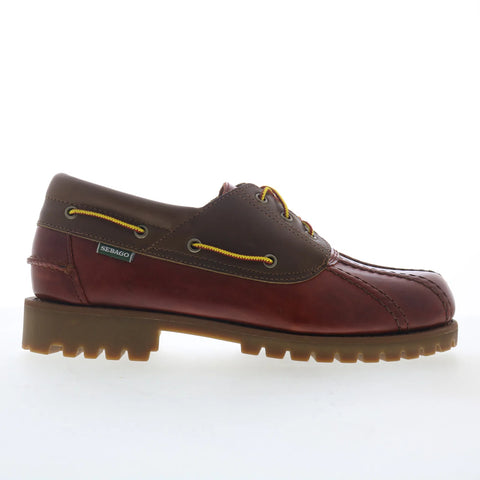 Sebago Tucson Baboo 74128FW-ADI Mens Red Loafers & Slip Ons Boat Shoes