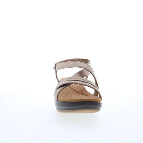 Clarks Tuleah May 26177381 Womens Gray Leather Strap Sandals Shoes