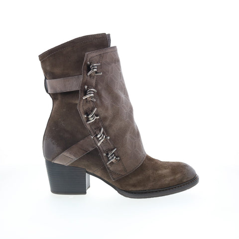 Miz Mooz Tulia Womens Brown Leather Zipper Ankle & Booties Boots