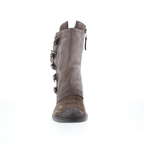 Miz Mooz Tulia Womens Brown Leather Zipper Ankle & Booties Boots