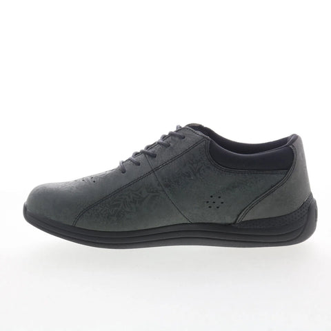 Drew Tulip 10202-96 Womens Gray Wide Leather Lifestyle Sneakers Shoes