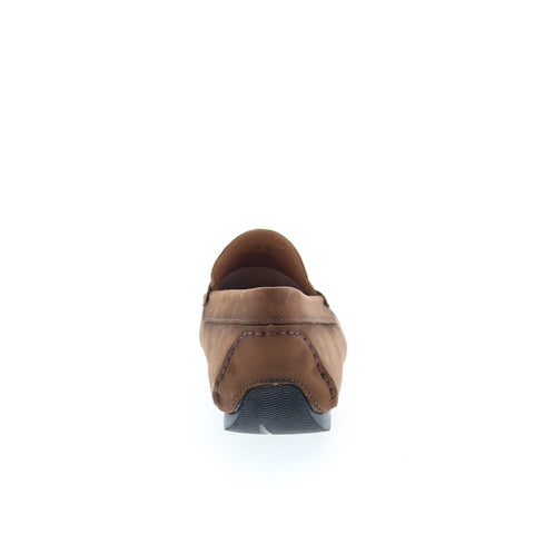 Studio Belvedere Turin Mens Brown Nubuck Loafers & Slip Ons Moccasin Shoes