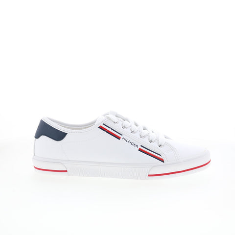 Tommy Hilfiger Leriel TWLERIEL Womens White Leather Lifestyle Sneakers Shoes