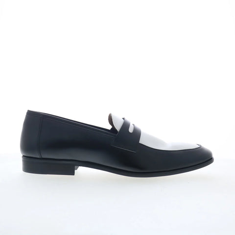Mezlan Two Tone Penny 26774 Mens Black Leather Loafers & Slip Ons Penny Shoes