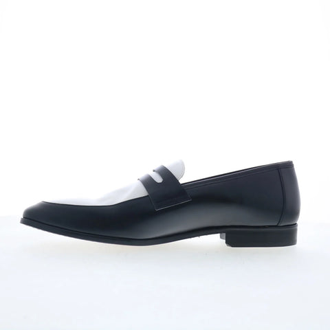 Mezlan Two Tone Penny 26774 Mens Black Leather Loafers & Slip Ons Penny Shoes