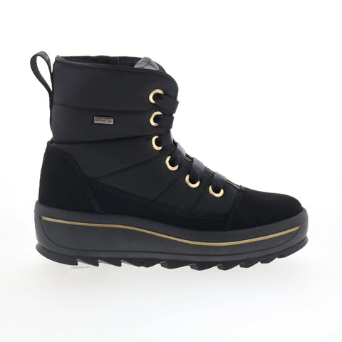 Pajar Tyra 77517 Womens Black Canvas Lace Up Ankle & Booties Boots