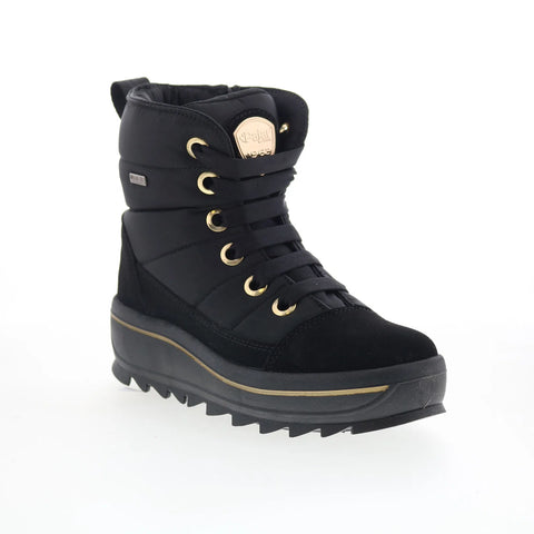 Pajar Tyra 77517 Womens Black Canvas Lace Up Ankle & Booties Boots